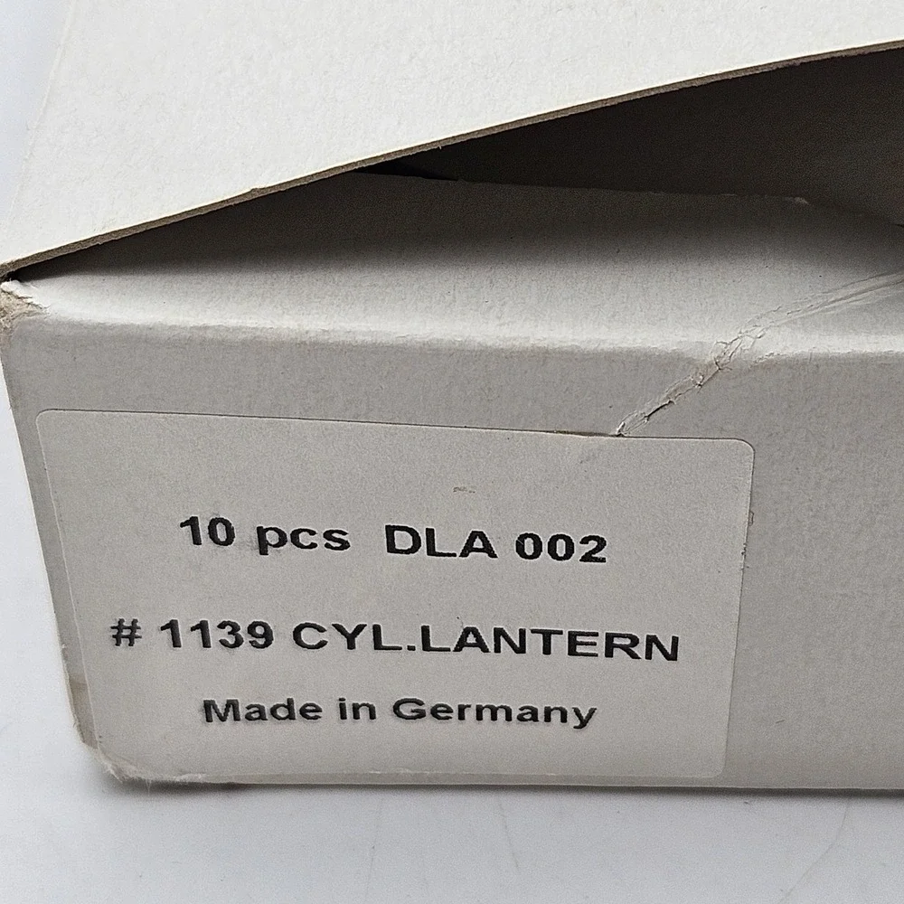 10 VTG German Cylinder Paper Candle Accordion Lantern Hanging White Party Holida